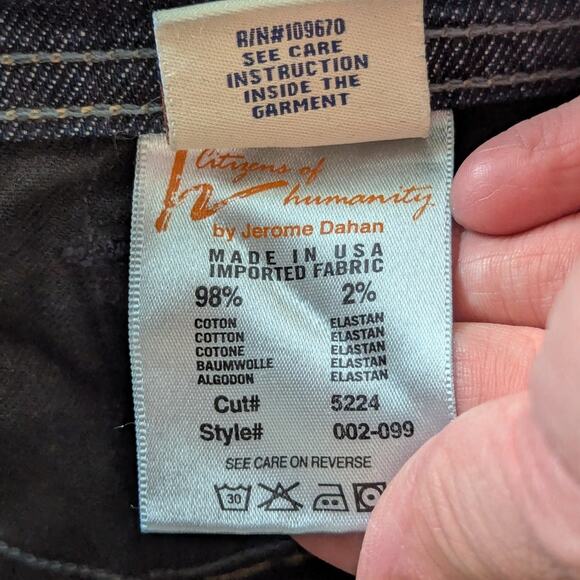 Citizens of Humanity Ingrid Low Waist Flare Jeans Dark Wash Blue Womens 28 Denim - Picture 6 of 7